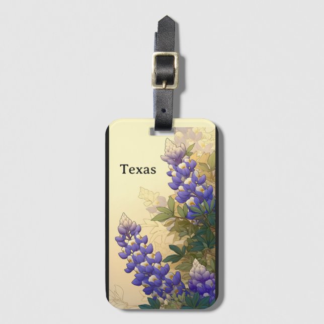 Etiqueta de Bagagem Texas Bluebonnet (Frente Vertical)