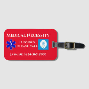 Etiqueta De Bagagem Texto Branco Vermelho CPAP