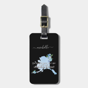 Etiqueta De Bagagem Texto e cor personalizados do Alaska Home