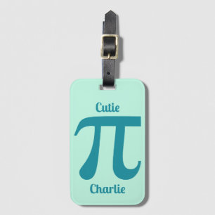 Etiqueta De Bagagem Texto e cor personalizados Pi / Pi Cutil