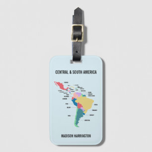 Etiqueta De Bagagem Texto Personalizado América Central e do Sul