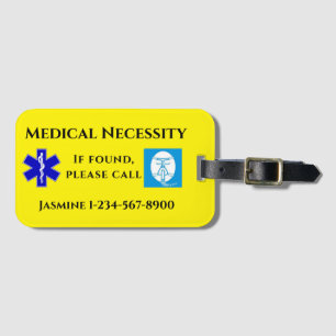 Etiqueta De Bagagem Texto Preto Amarelo CPAP