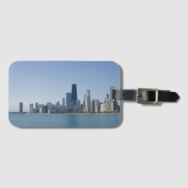 Etiqueta De Bagagem The Chicago Skyline (Frente Horizontal)