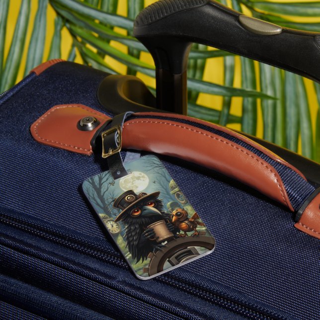 Etiqueta De Bagagem The raven powered by Coffee (Frente Insitu 1)