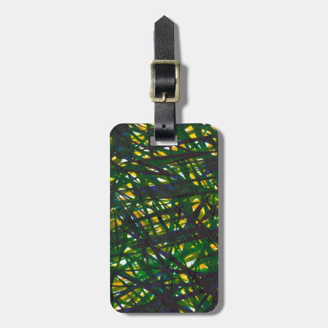 Etiqueta De Bagagem Thicket Verde II (Frente Vertical)