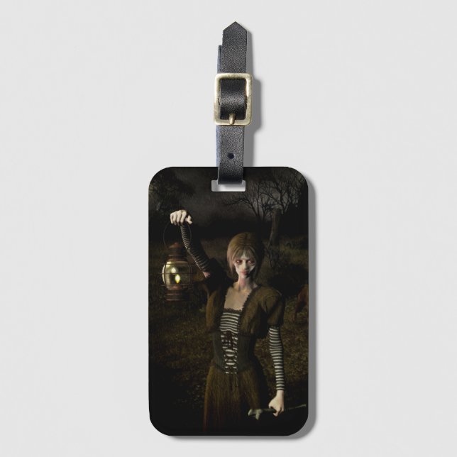 Etiqueta De Bagagem Thin female carrying lamp (Frente Vertical)