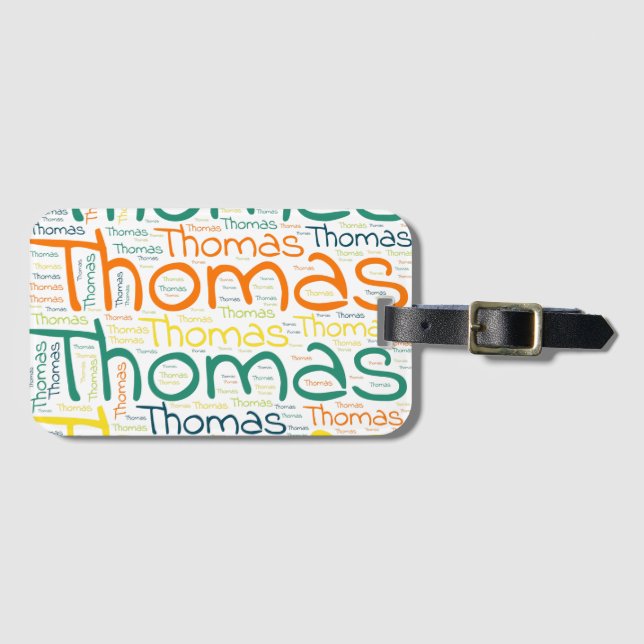 Etiqueta De Bagagem Thomas (Frente Horizontal)