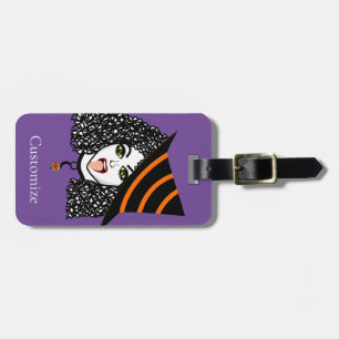 Etiqueta De Bagagem Thunder_Cove da Bruxa de Cabelo Curvo