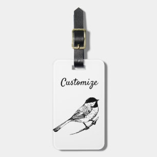 Etiqueta De Bagagem Thunder_Cove de Chickadee com prego preto