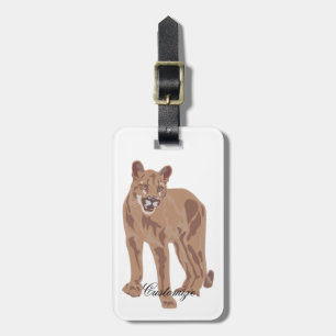Etiqueta De Bagagem Thunder_Cove do Leão de Montanha Cougar Puma