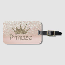 Etiqueta De Bagagem Tiaro Encantador, Princesa, Bokeh Brilhante