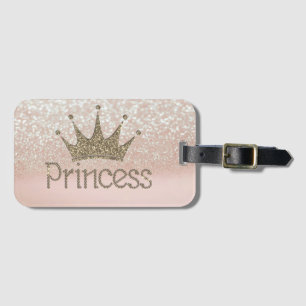 Etiqueta De Bagagem Tiaro Encantador, Princesa, Bokeh Brilhante