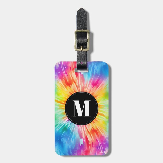 Etiqueta de Bagagem Tie Dye (Frente Vertical)