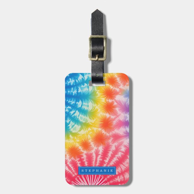 Etiqueta de Bagagem Tie Dye (Frente Vertical)