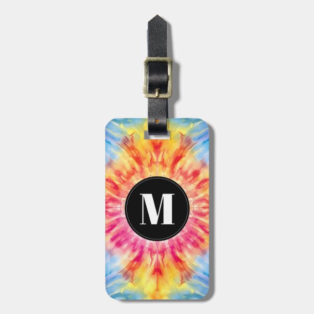 Etiqueta de Bagagem Tie Dye (Frente Vertical)