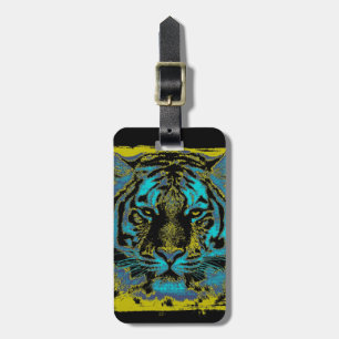 Etiqueta De Bagagem Tiger Face Close-Up 9