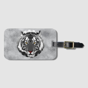 Etiqueta De Bagagem Tigre Preto E Branco