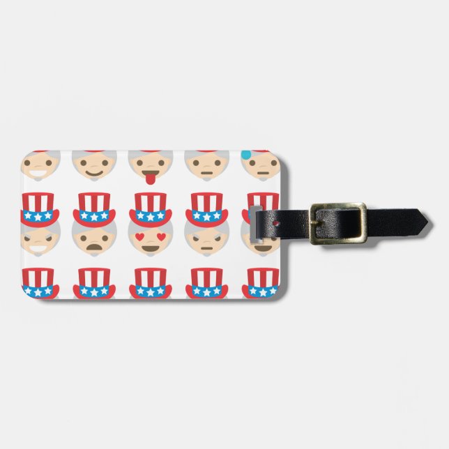 Etiqueta De Bagagem tio sam emoji (Frente Horizontal)