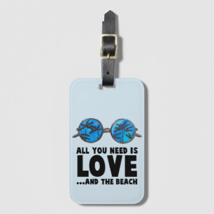 Etiqueta De Bagagem Tipografia de Amor e Praia