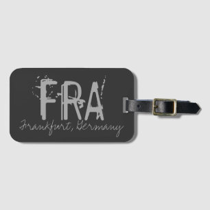Etiqueta De Bagagem Tipografia do aeroporto FRA Frankfurt