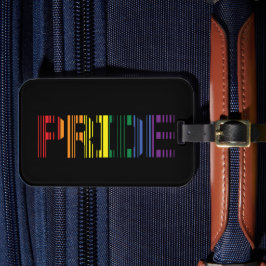 Etiqueta De Bagagem Tipografia do Orgulho Arco-Íris Digitalização LGBT