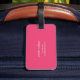 Etiqueta De Bagagem Tipografia Tag Turquoise Moderna Pink Traveler Bag (Back Insitu 4)