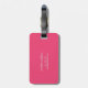 Etiqueta De Bagagem Tipografia Tag Turquoise Moderna Pink Traveler Bag (Traseira Vertical)