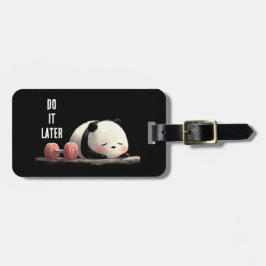 Etiqueta De Bagagem Tired Panda Gym – Cute Funny Workout Art