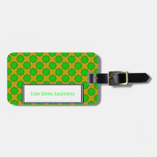 Etiqueta De Bagagem Tmpl da Flower do verde limão por Kenneth Yoncich