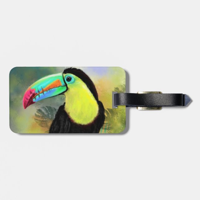 Etiqueta De Bagagem Toco Toucan Bird Luhole (Traseira Horizontal)