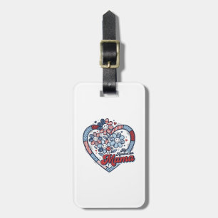 Etiqueta De Bagagem Toda Mãe Americana Desenho de Camisa de Flor Patri