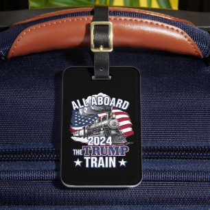 Etiqueta De Bagagem Todos a Bordo do Trem do Trump Trump 2024 Patrióti