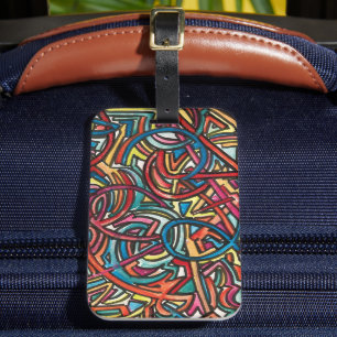 Etiqueta De Bagagem Todos os Caminhos Terminam Lá - Arte Abstrata Pint