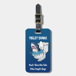 Etiqueta De Bagagem Toilet Sharon Blue Cartoon