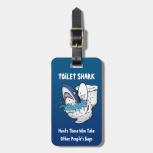 Etiqueta De Bagagem Toilet Sharon Blue Cartoon