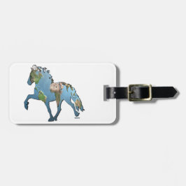 Etiqueta De Bagagem Tolting O Mundo Cavalo Islandês Marchado