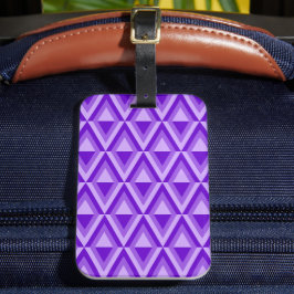 ETIQUETA DE BAGAGEM TOM DE ROXO DIAMANTE PADRÃO MARDI GRAS