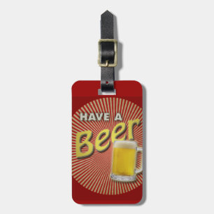 Etiqueta De Bagagem Toma uma cerveja!