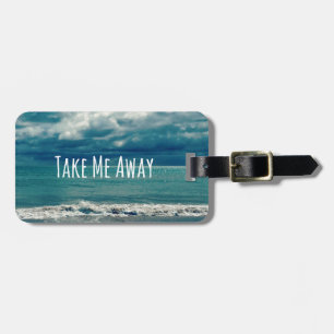 Etiqueta De Bagagem Tome-me citações ausentes da praia