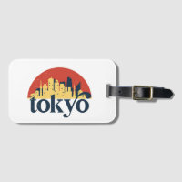Tóquio Japão - Skyline Retro Cityscape Art