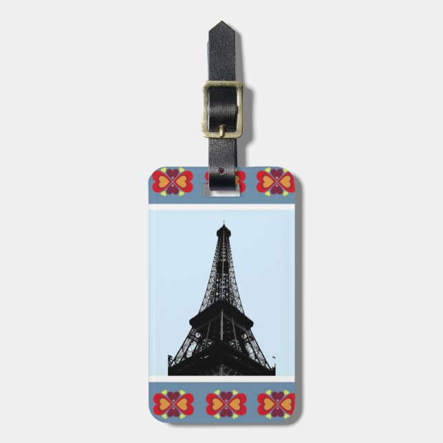 Etiqueta De Bagagem Torre Eiffel (Frente Vertical)