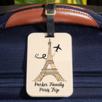 Torre Eiffel Chic Trip em Paris Personalizável