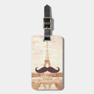 Etiqueta De Bagagem Torre Eiffel do bigode