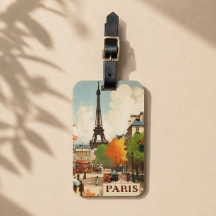 Etiqueta De Bagagem Torre Eiffel Essencial para Férias em Paris