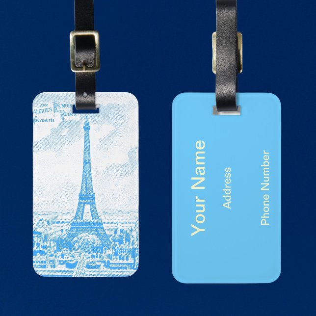Etiqueta De Bagagem Torre Eiffel Gráfica (Criador carregado)