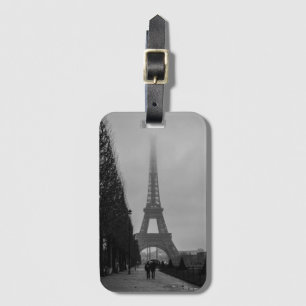 Etiqueta De Bagagem Torre Eiffel - Preto e Branco