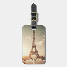 Etiqueta De Bagagem Torre Vintage Eiffel, Paris
