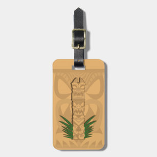 Etiqueta De Bagagem Totem de Tiki do dinossauro