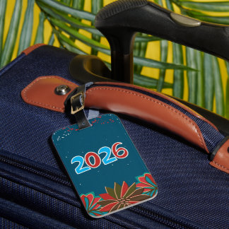 Etiqueta de bagagem tour de viagem de ano novo
