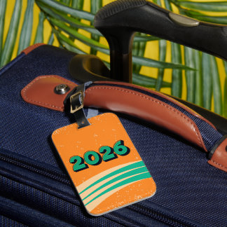 Etiqueta de bagagem Tour Mundial de Viagens Ano No